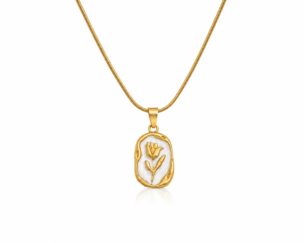 Ivory Bloom Anti-Tarnish Pendant Chain
