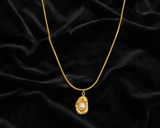 Pearl Pendant Anti-Tarnish Stainless Steel Necklace for Women