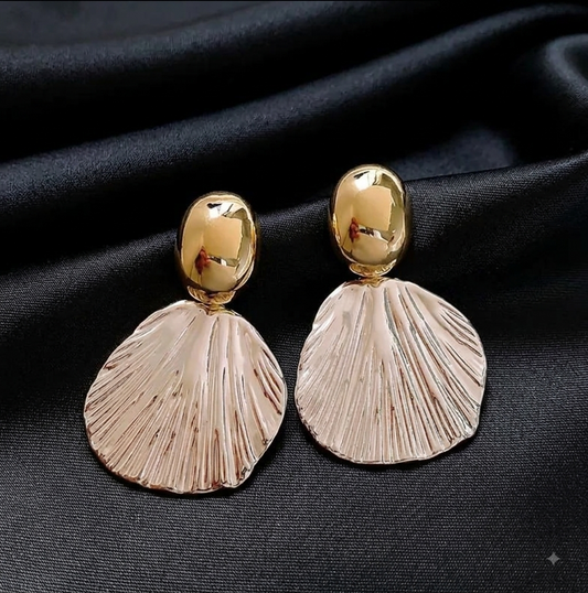 Sculpted Shell Drop Earrings